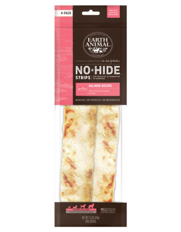 EARTH ANIMAL No-Hide Salmon Strips 4PK