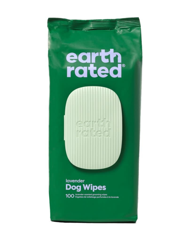 EARTH RATED Grooming Wipes Lavender 100ct