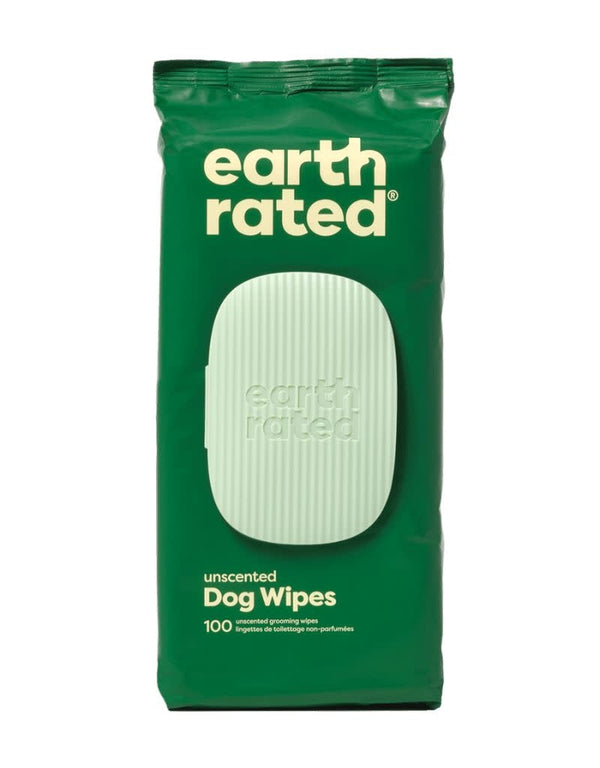 EARTH RATED Grooming Wipes Unscented 100ct