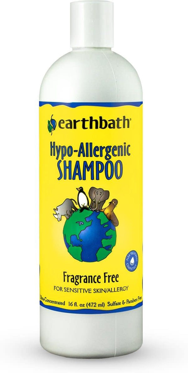 EARTHBATH Hypoallergenic Unscented Dog Shampoo 16OZ