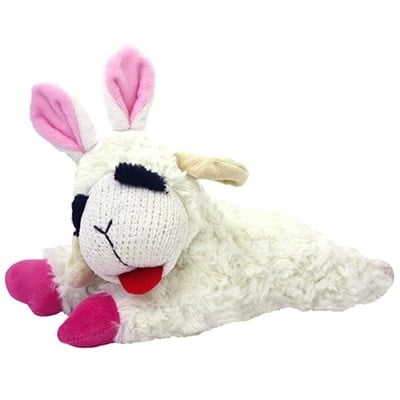 Lamb Chop with Bunny Ears Squeaky Plush Toy