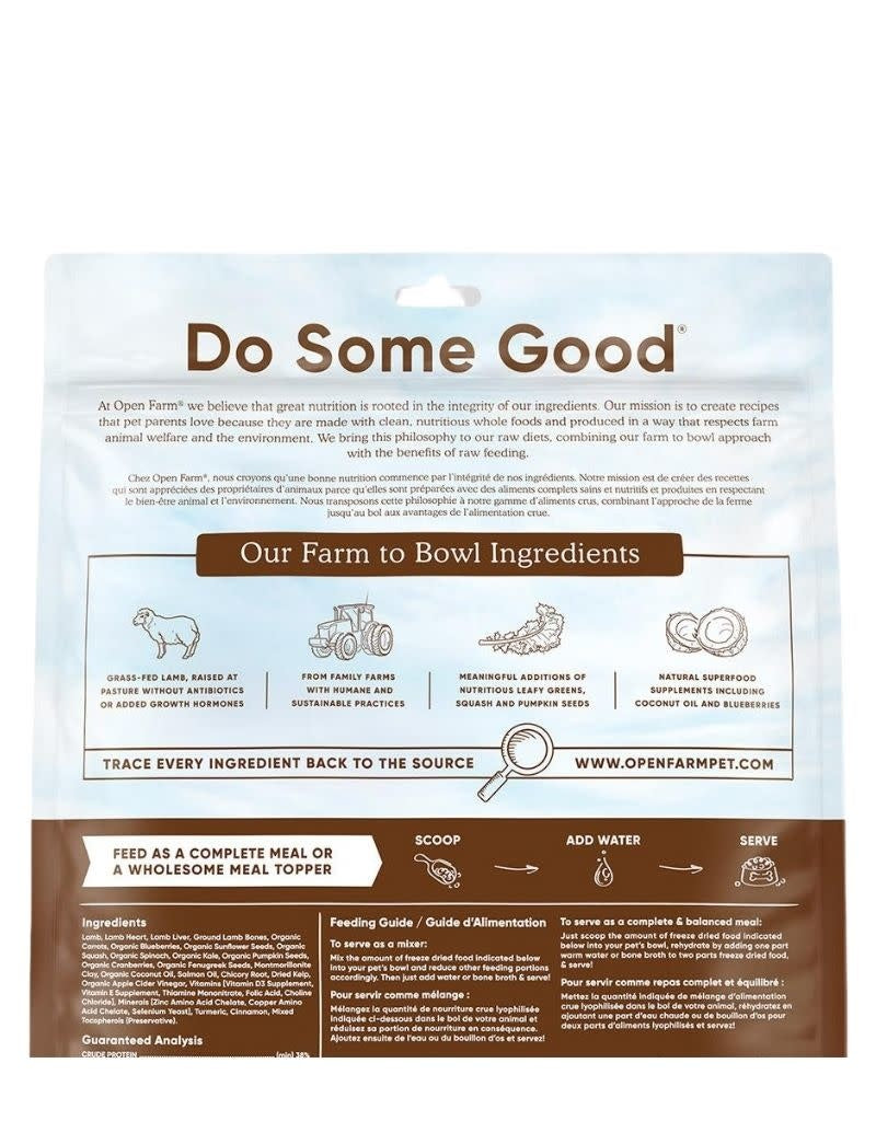 OPEN FARM Freezedried Dog Food Lamb