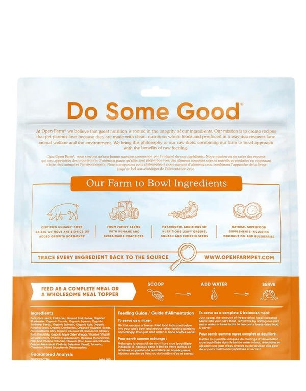 OPEN FARM Freeze-dried Dog Food Pork