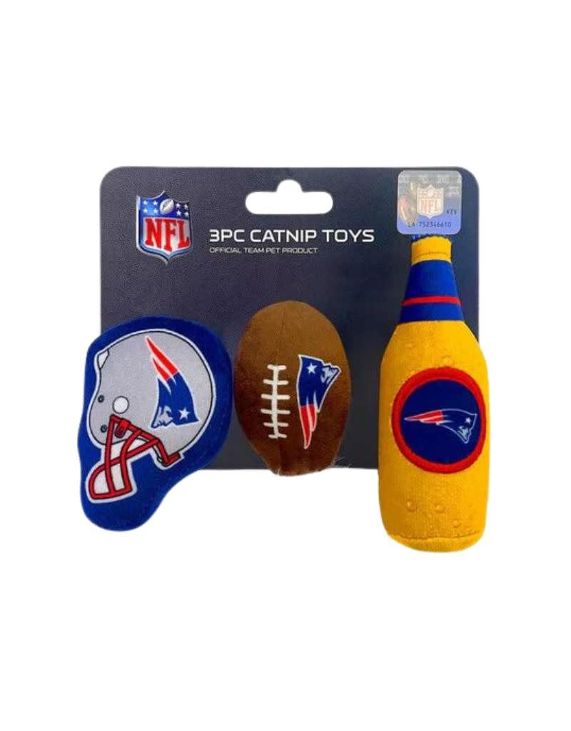 NFL Patriots 3 pc Cat Nip Toy Set