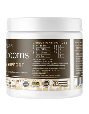 FERA PET ORGANICS Dog and Cat Mushroom Immune Support 2.12OZ