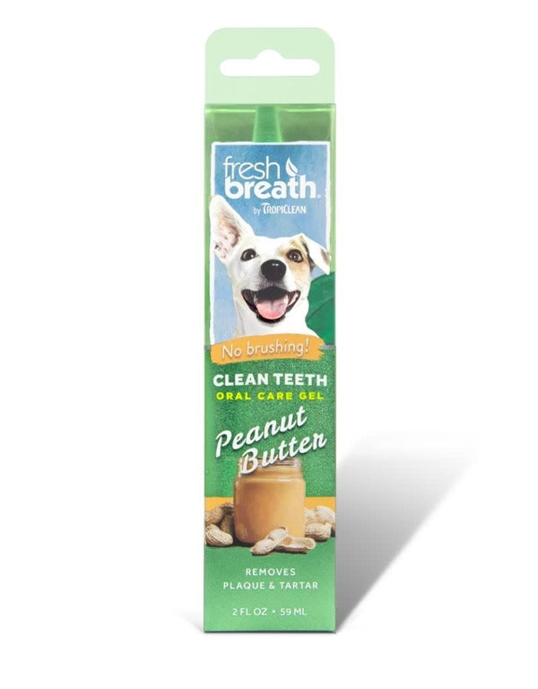 TROPICLEAN  Fresh Breath Peanut Butter Oral Gel for Dogs 4oz
