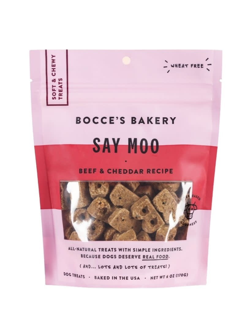 BOCCE'S Soft and Chewy Say Moo Dog Treat 6OZ