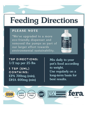 FERA PET ORGANICS Dog and Cat Fish Oil