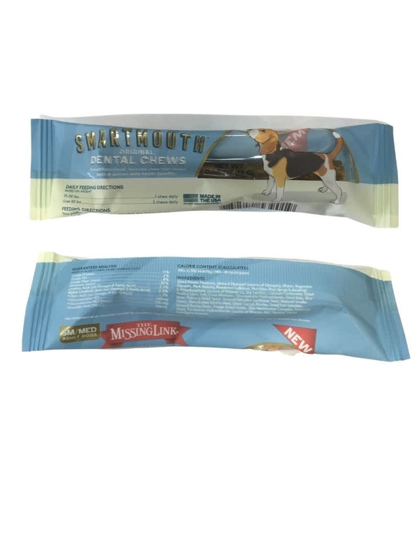 THE MISSING LINK Smartmouth Dental Chews for Small/Medium Dogs Single