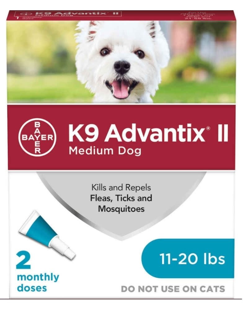 K9 ADVANTIX II Flea and Tick Spot Treatment for Dogs 2pk
