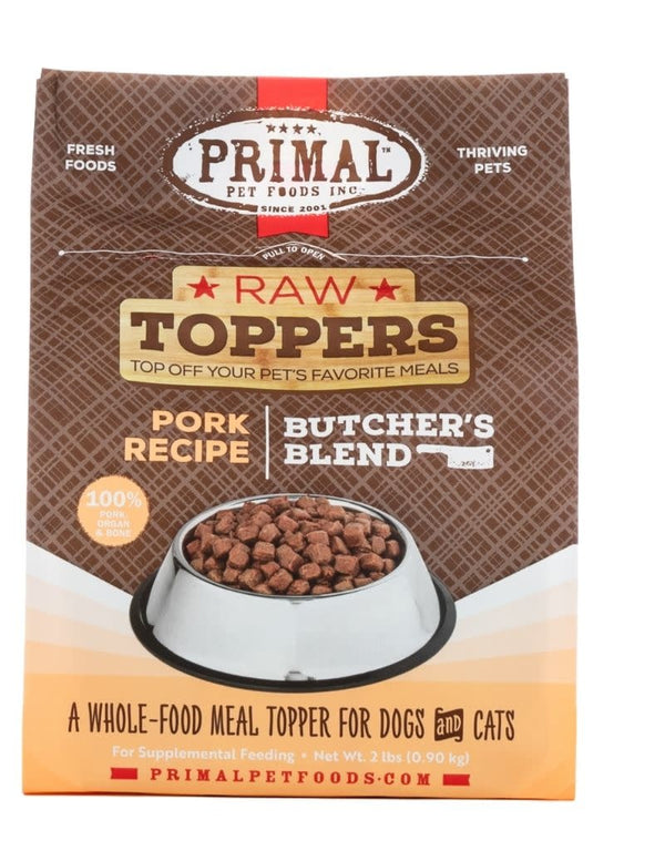 PRIMAL Raw Toppers Butcher's Blend Pork Recipe 2lb