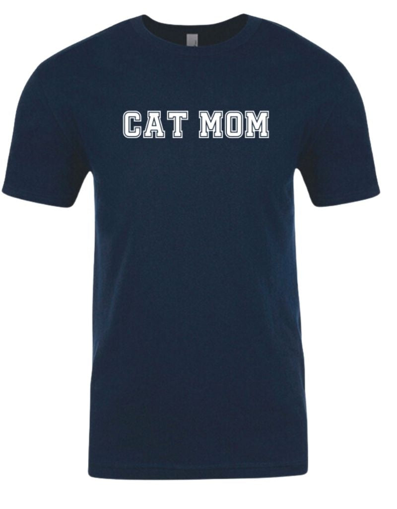 FISH & BONE Varsity Cat Mom T-shirt Midnight Navy