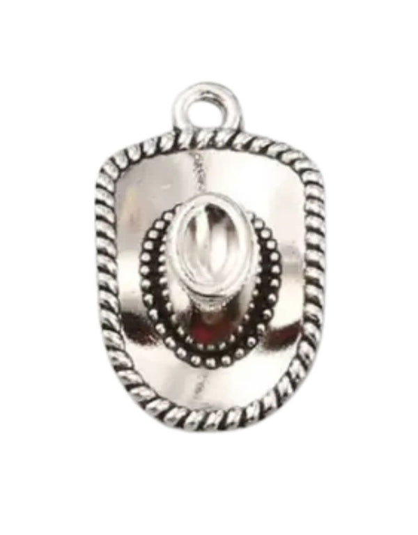 FISH & BONE Silver Cowboy Hat Charm