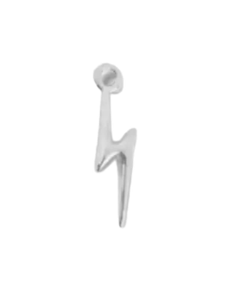 FISH & BONE Silver Lightening Bolt Charm