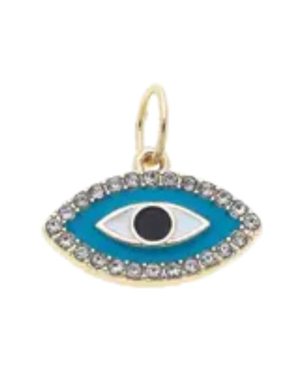 FISH & BONE Pave Evil Eye Charm