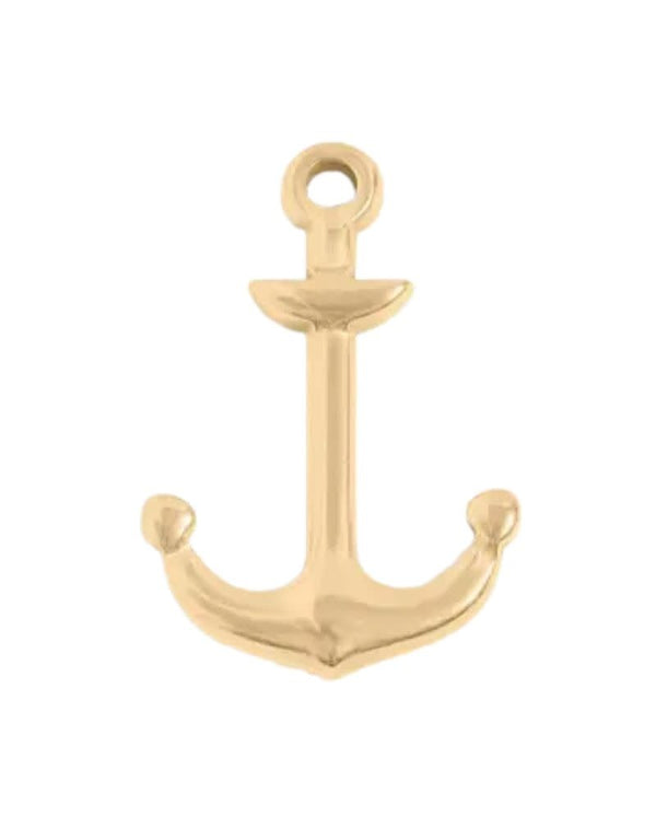 FISH & BONE 18K Gold Anchor Charm