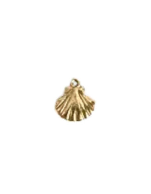 FISH & BONE 18K Gold Clamshell Charm