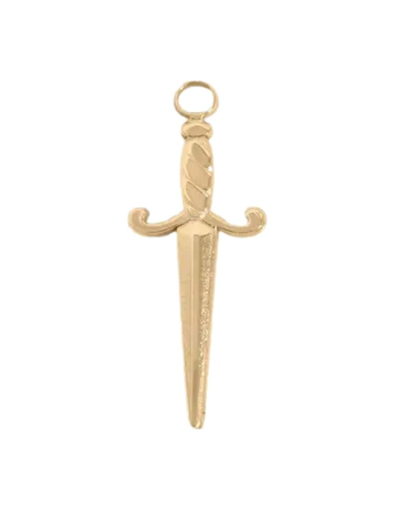 FISH & BONE 18K Gold Dagger Charm