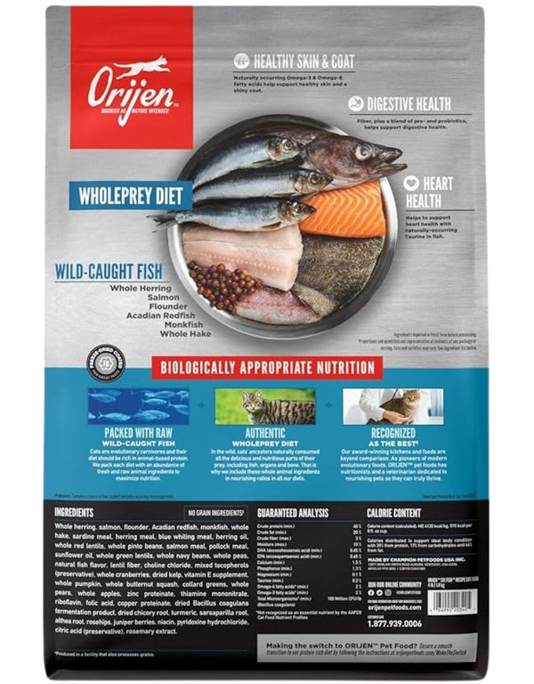 ORIJEN USA Six Fish Grain-Free Dry Cat  Food 12lb.