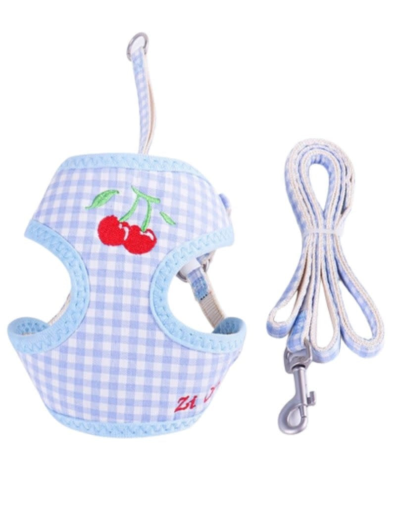 TOBY SUPPLY Cherries Leash + Harness Set