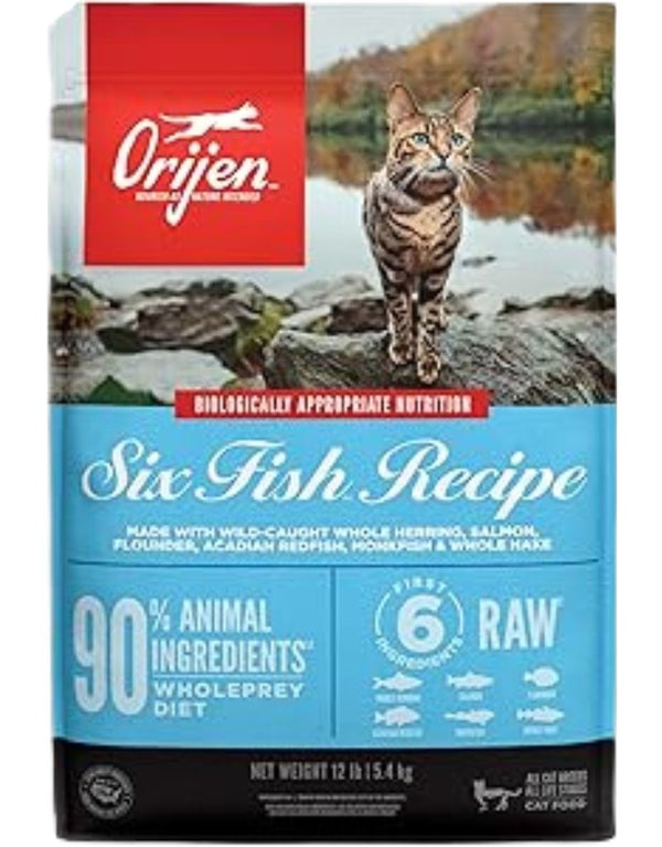 ORIJEN USA Six Fish Grain-Free Dry Cat  Food 12lb.