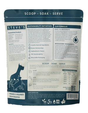 STEVES REAL FOOD Turkey Freezedried Dog Food 1.25 lb.