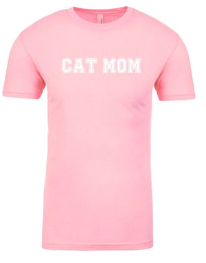 FISH & BONE Varsity Cat Mom T-shirt Light Pink