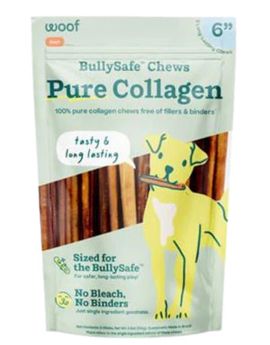WOOF Dog Bullysafe Pure Collagen Chews 6 inch 5 PK