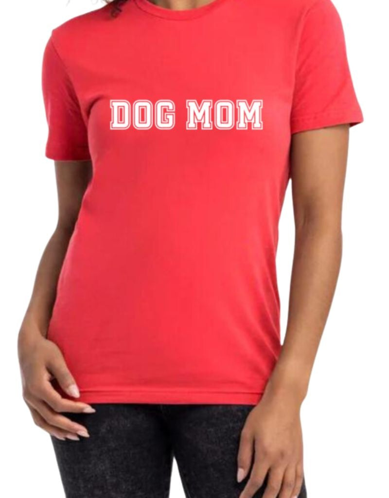 FISH & BONE Varsity Dog Mom T-shirt Watermelon
