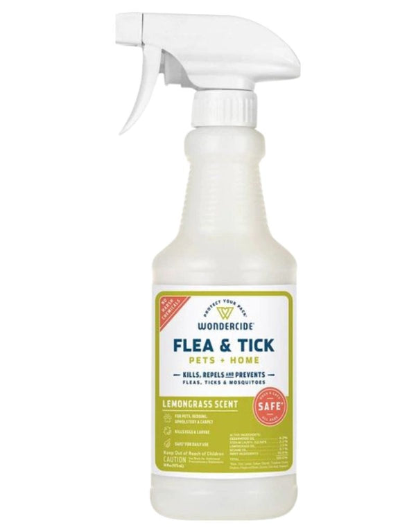 WONDERCIDE Flea and Tick Spray Pets + Home Lemongrass