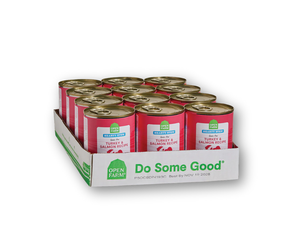 OPEN FARM Hearty Stew Turkey and Salmon Dog Food 12.5 OZ CASE/12