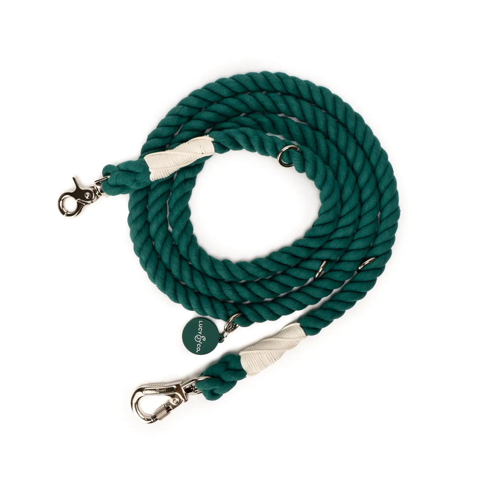 LUCY & CO Hands Free Rope Leash The Evergreen