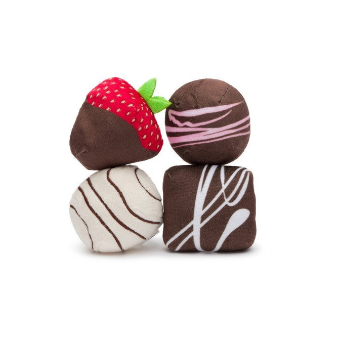 FAB DOG Foodie Dog Toy Dogiva Chocolate 4pk