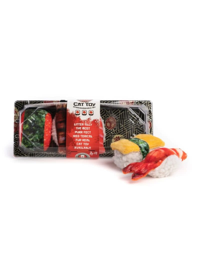 FABCAT Sushi Tray with 5 Sushi Rolls