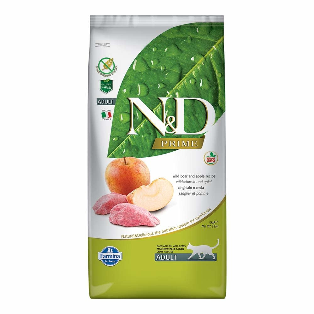 FARMINA Natural & Delicious Boar & Apple Grain-Free Formula Dry Cat Food