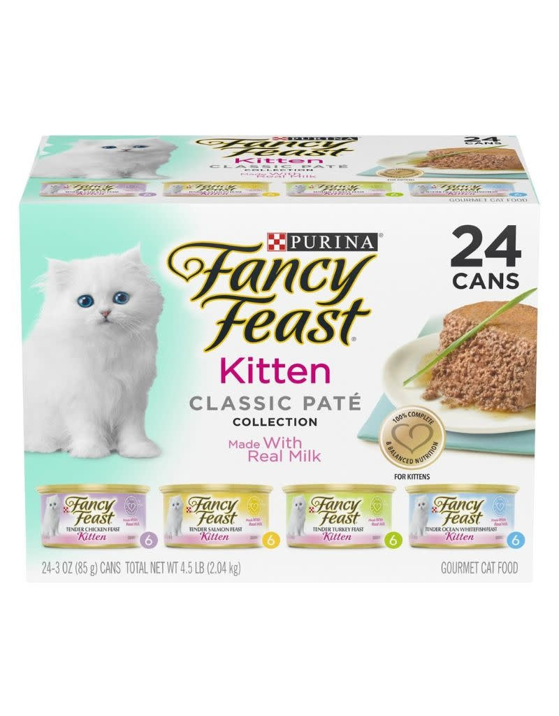 FANCY FEAST Grain Free Pate Kitten Variety Case 24/3oz.