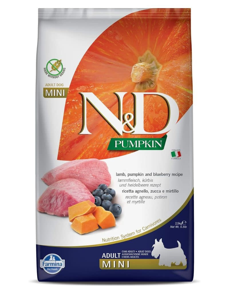 *FARMINA Grain Free Adult Dog Food Mini Lamb & Blueberry 5.5LB
