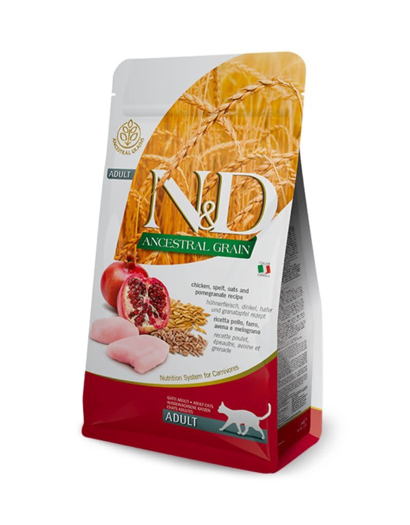 FARMINA Natural & Delicious Chicken & Pomegranate Ancestral Low-Grain Formula Dry Cat Food