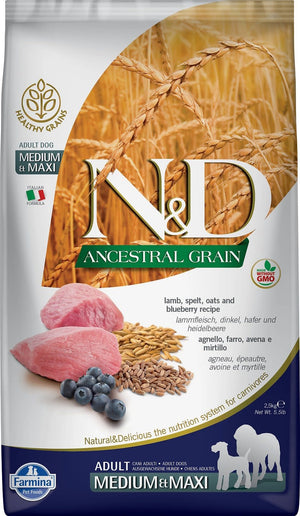 FARMINA Ancestral Grain Pumpkin Lamb & Blueberry Adult Medium & Maxi