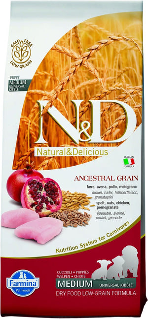 FARMINA Ancestral Grain Chicken, Pumpkin & Pomegranate Puppy Medium & Maxi