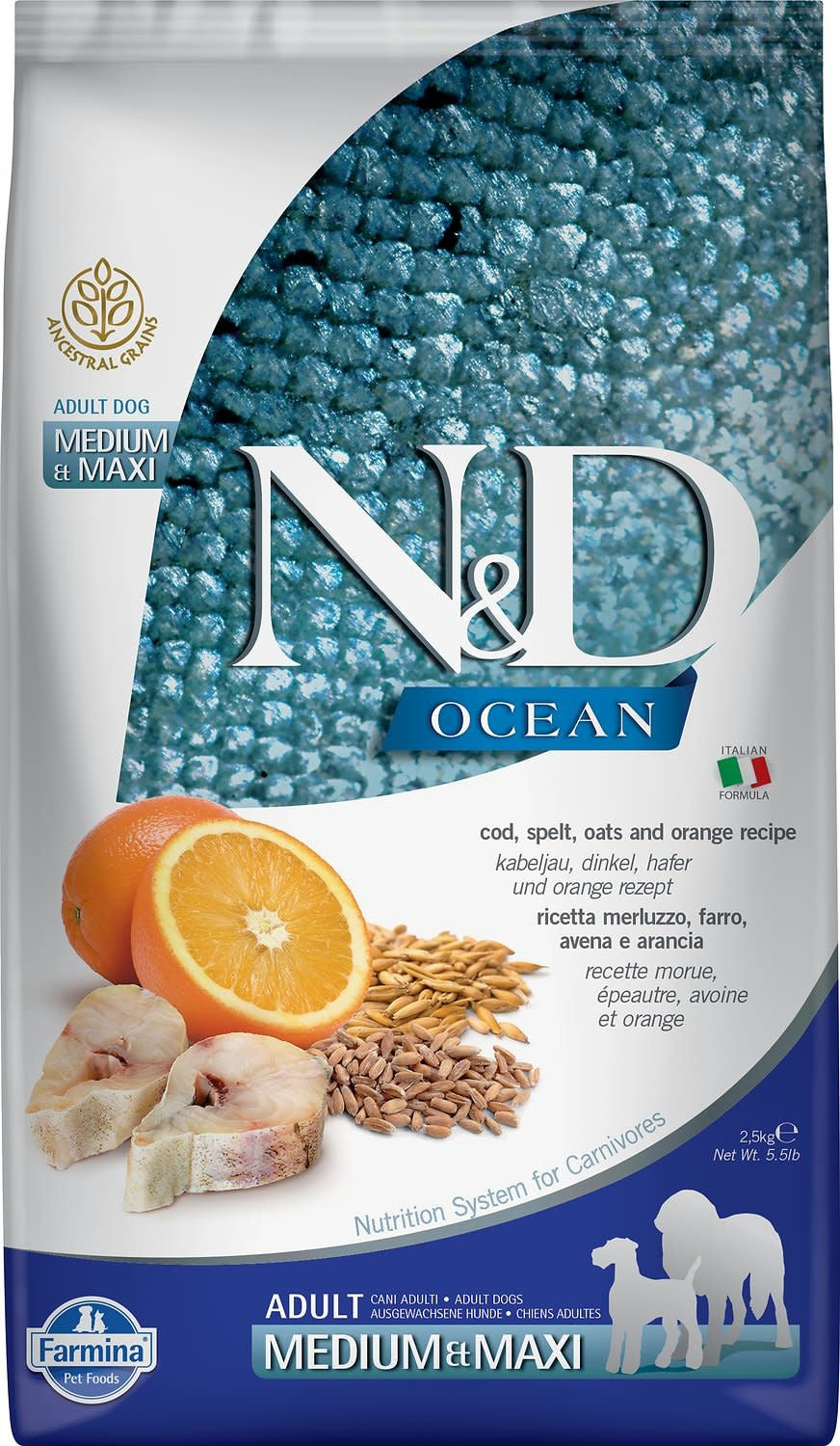 FARMINA Natural & Delicious Ancestral Grain Ocean Cod Adult Mini
