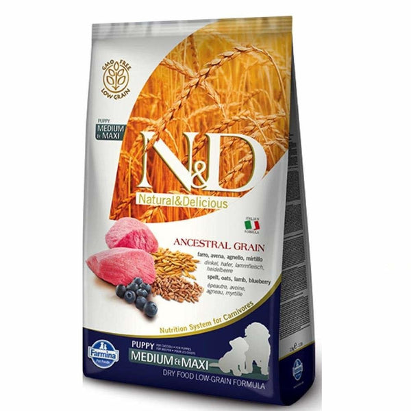 FARMINA Ancestral Grain Pumpkin, Lamb & Blueberry Puppy Medium & Maxi