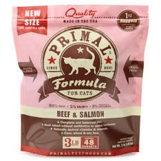 PRIMAL Frozen Raw Feline Beef & Salmon Formula 3 lb.