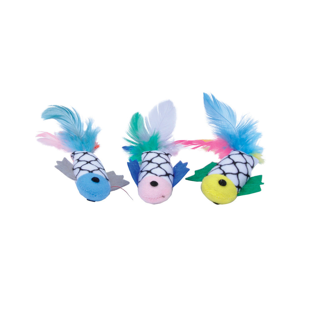 Turbo Fish with Feathers Cat Toy