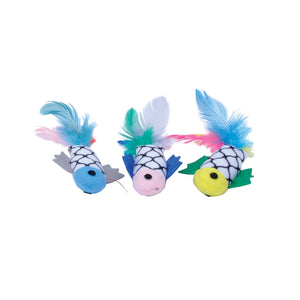 Turbo Fish with Feathers Cat Toy