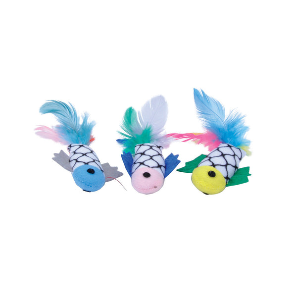 Turbo Fish with Feathers Cat Toy