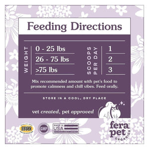FERA PET ORGANICS Dog and Cat Calming Support 2.5OZ
