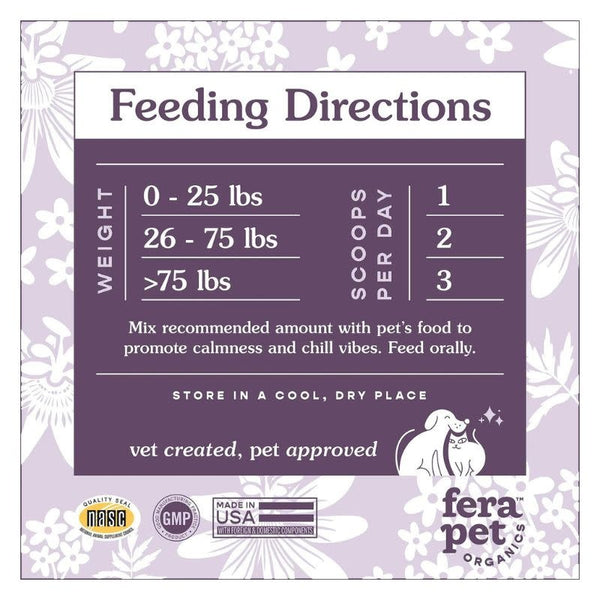 FERA PET ORGANICS Dog and Cat Calming Support 2.5OZ