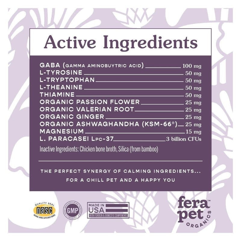 FERA PET ORGANICS Dog and Cat Calming Support 2.5OZ