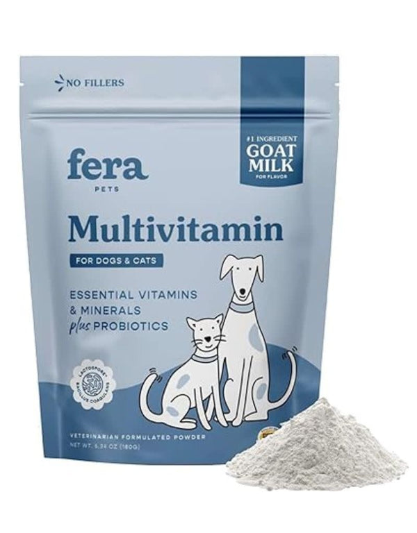 FERA PET ORGANICS Dog and Cat Multivitamin Goat Milk Topper 6.34OZ